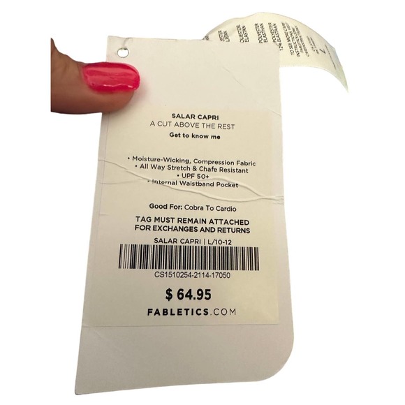 NWT size L Fabletics Salar capris - Picture 2 of 2